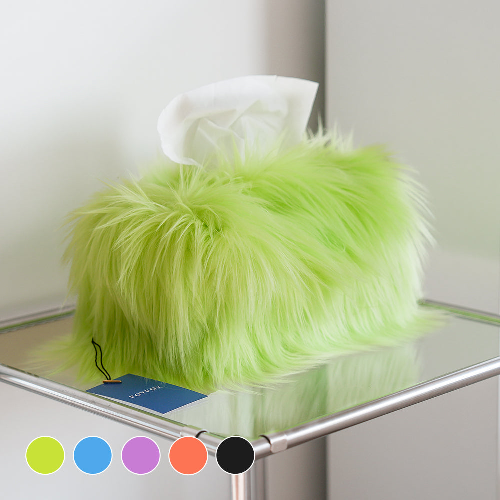 Foyfoy Fluffy Tissue Box Cover (tissue case)