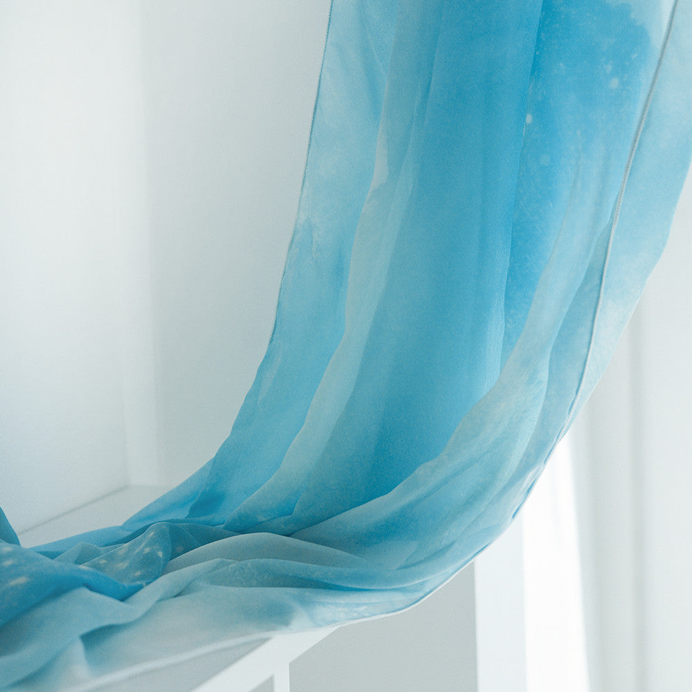 Azure chiffon fabric poster/curtain